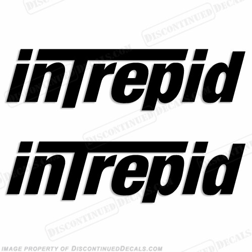 Fits Intrepid PowerBoats Logo Decals (Set of 2) - Any Color! 24" Long
