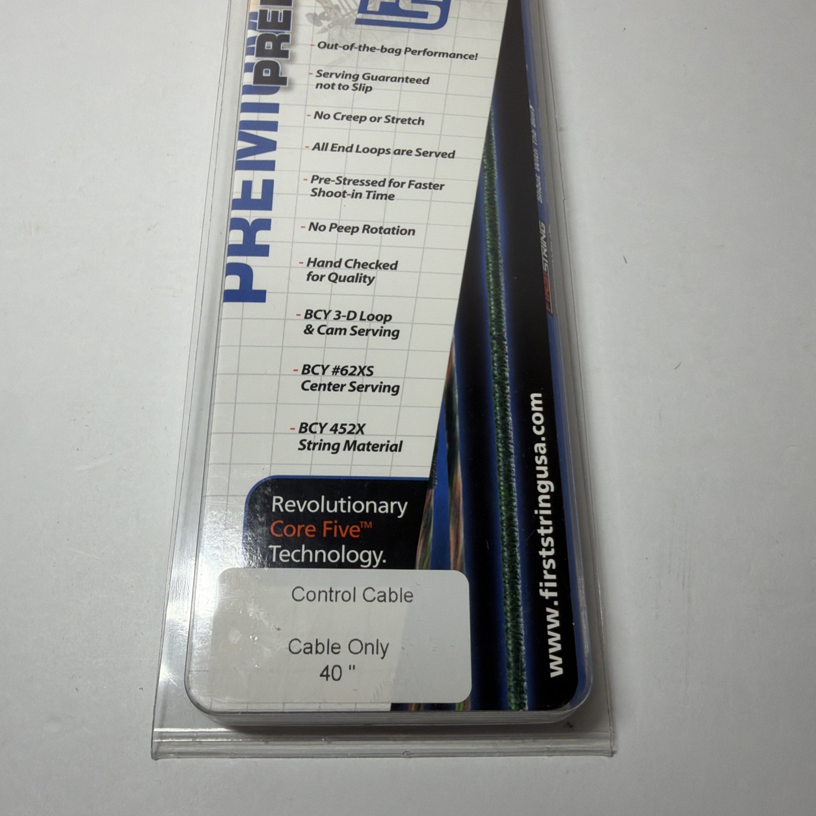 First String Premium Control Cable 40" Cable Only Bow String NEW SEALED!