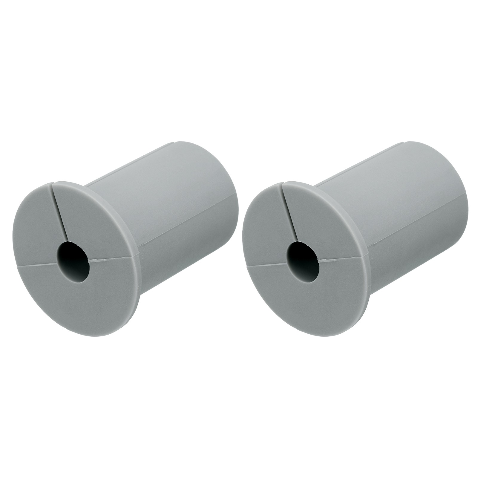 2Pcs Wall Grommets for Cables 1 Inch Cable with 8mm Hole, Silicone Grey