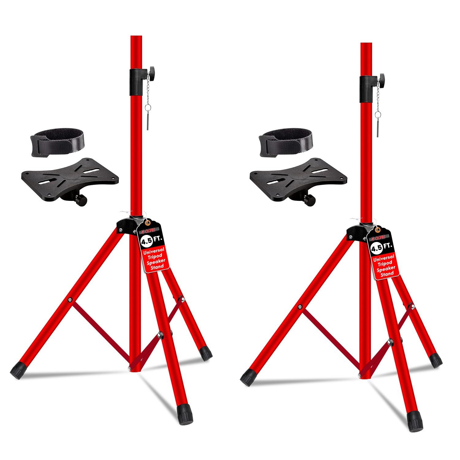 5Core Speaker Stand Pair Adjustable Tripod 54 Inch 132 lbs Capacity 35mm Mount