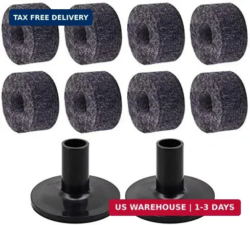 10 Pack Cymbal Stand Felts Washer Replacement Drum Cymbal Felt Pads with Cymbal