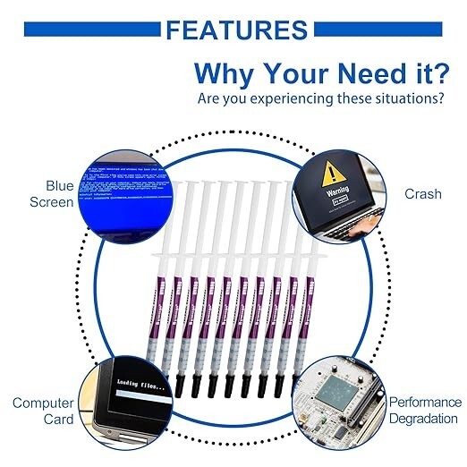 HY880 1 G, Thermal Paste Kit-5.15 W/m-k High Performance Thermal Comp