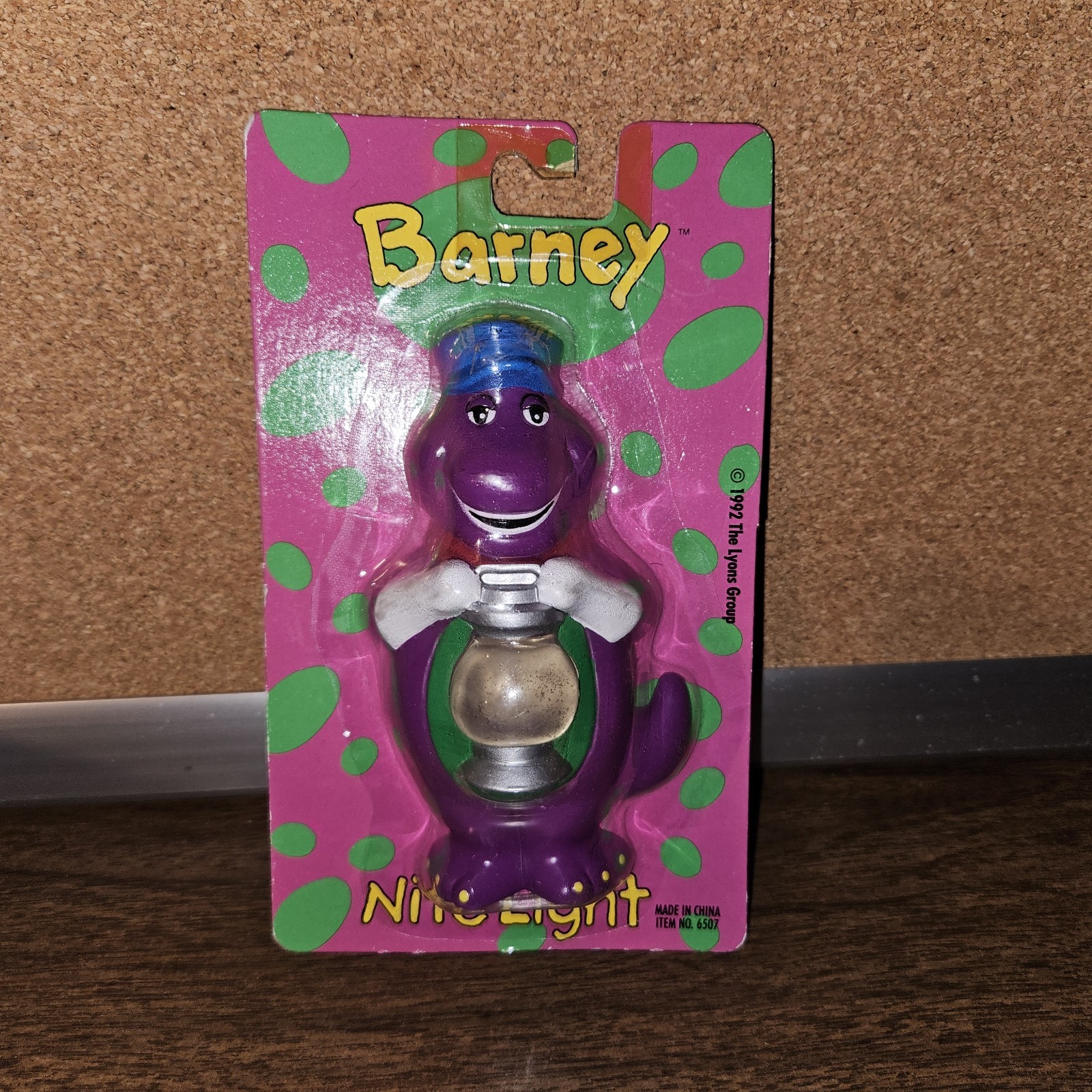 Vintage Barney Night Nite Light 1992 90s New in Box - Lyons Group
