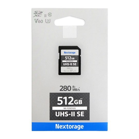 512 GB V60 U3 Nextorage NX-F2SE SDXC UHSII | New Original Package | 280/150 R/W