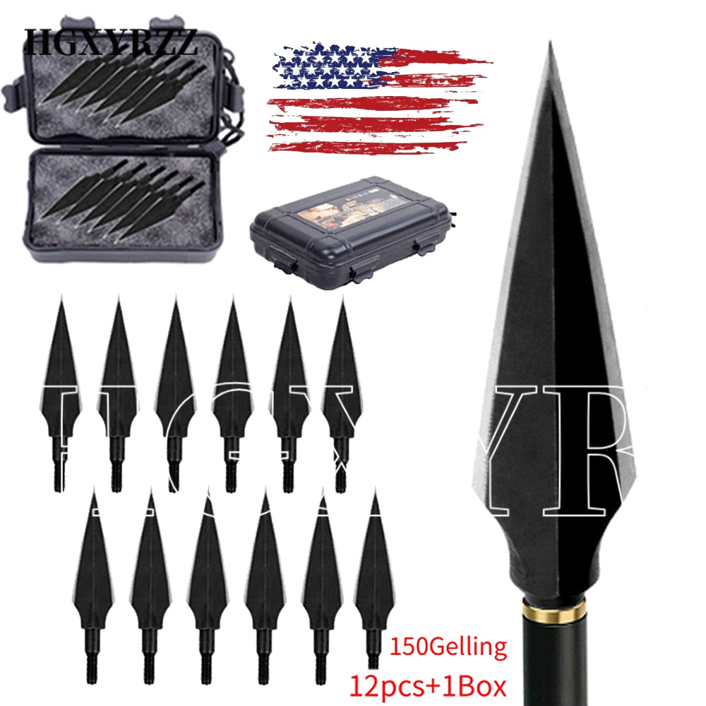 12Pcs 150 Grain 2 Blade Archery Broadheads Arrow  Compound Bow Hunting Shooting