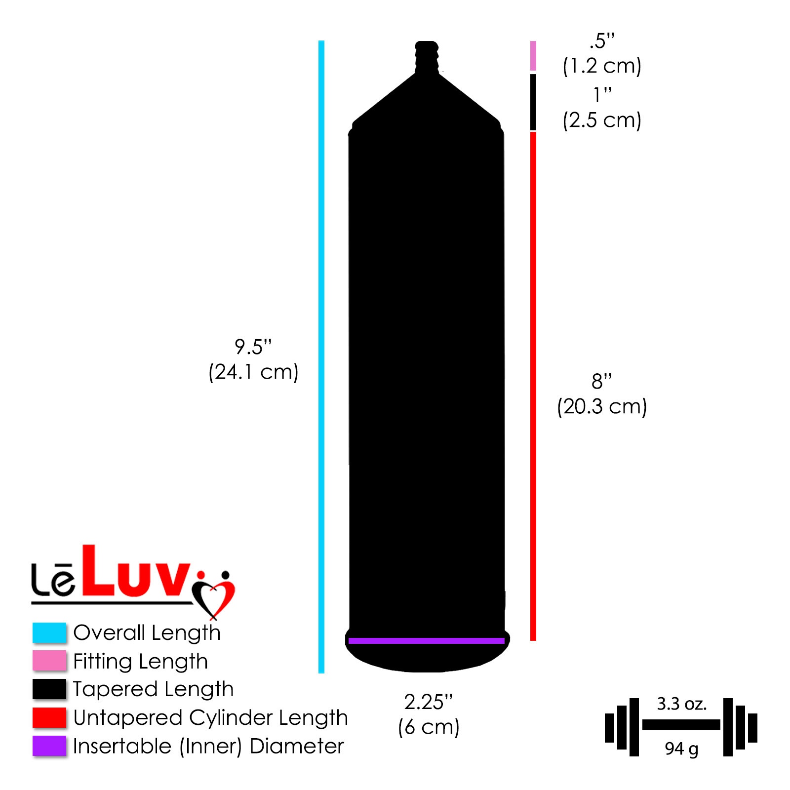 LeLuv Vibrating Penis Pump EasyOp Bgrip with Black and Clear Sleeves