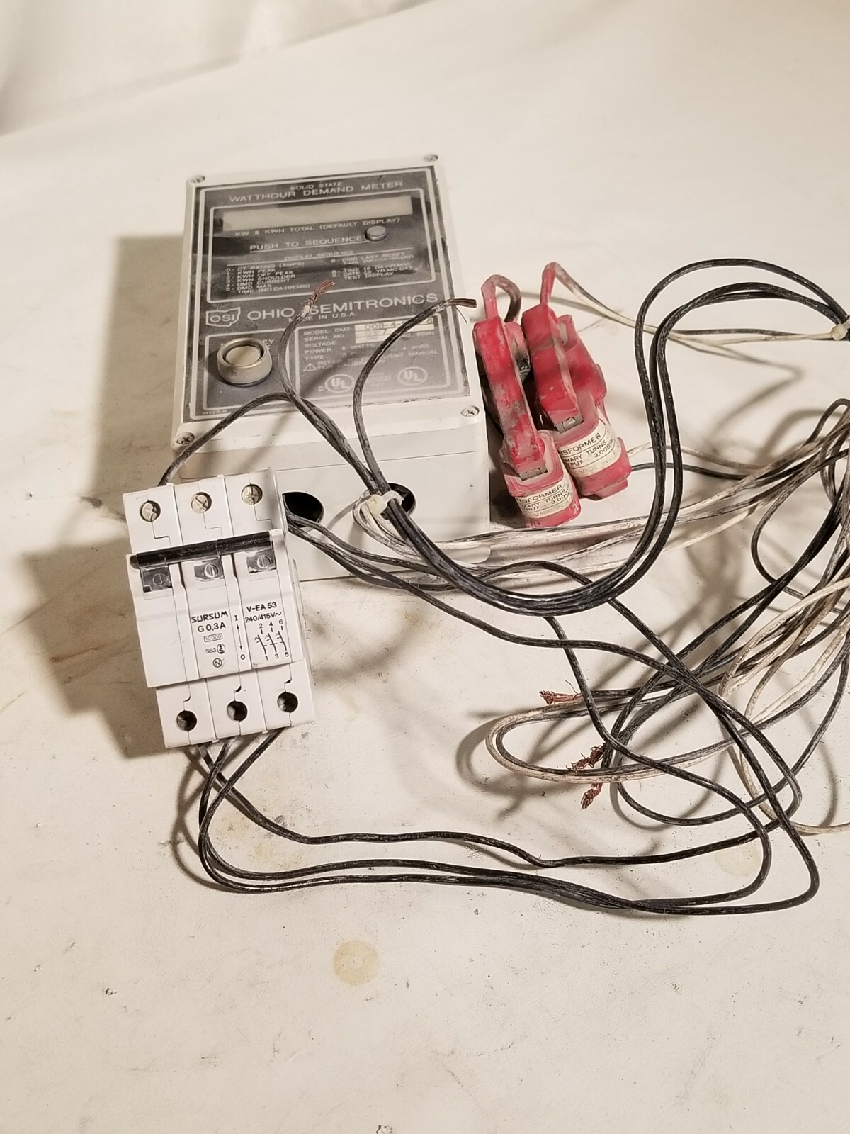 Ohio Semitronics Watthour demand meter, DM2-008-4-R-3-5, 460VAC, 60 Hz