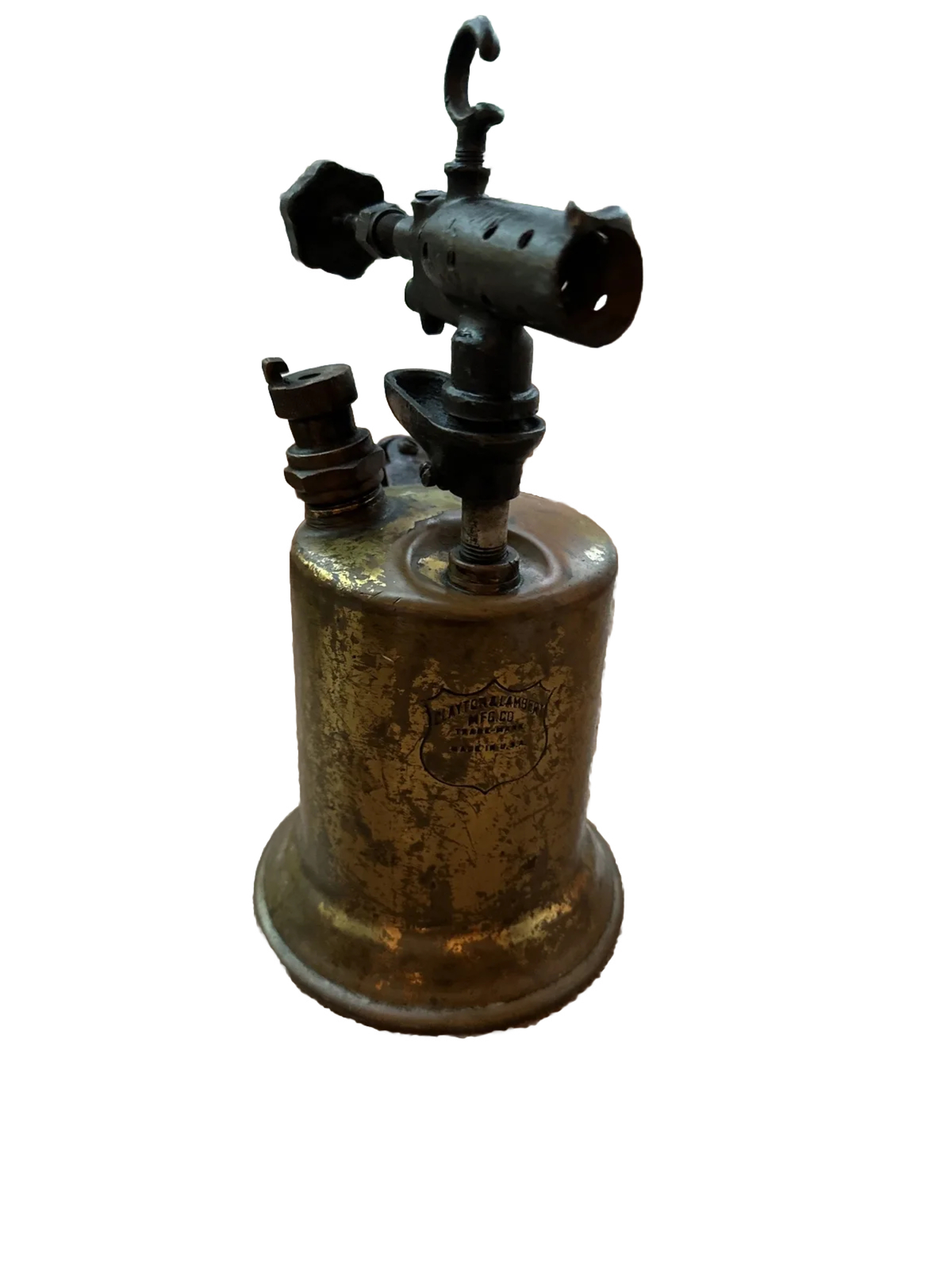 VINTAGE ANTIQUE BRASS BLOW TORCH/SOLDERING CLAYTON LAMBERT MFG Co. Blowtorch