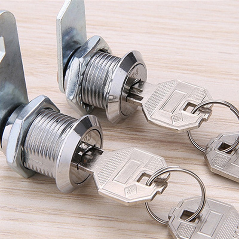 Security Cam Lock For Mailbox Cabinet Desk Drawer Locker Includes 2 Keys 16mm-30