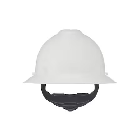 Msa Safety 475369 V-Gard Slotted Full Brim Hard Hat, Fas-Trac Iii Suspension,