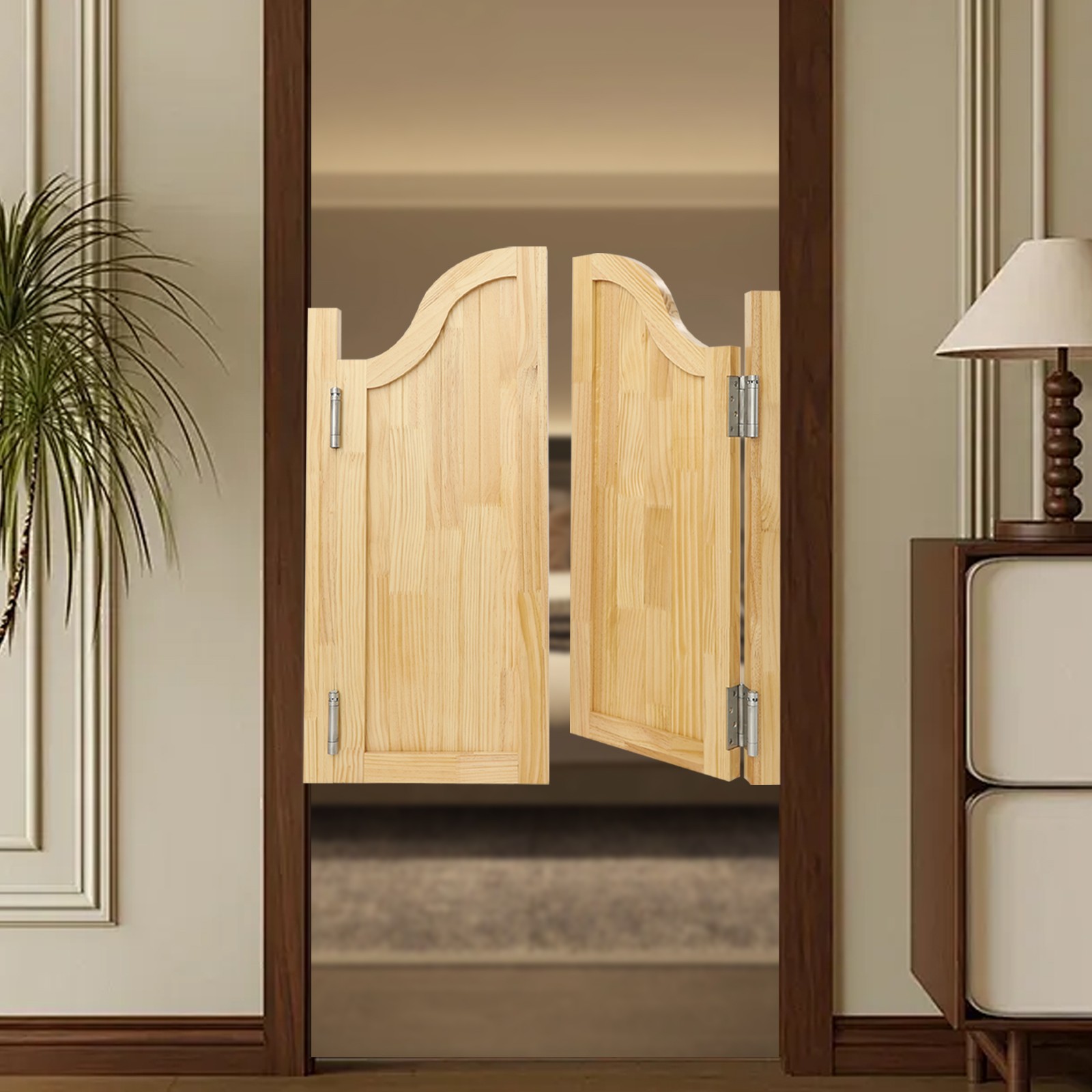 Solid Wood Door Partition Door 80x90cm For Shop Entrance Partition Door Modern