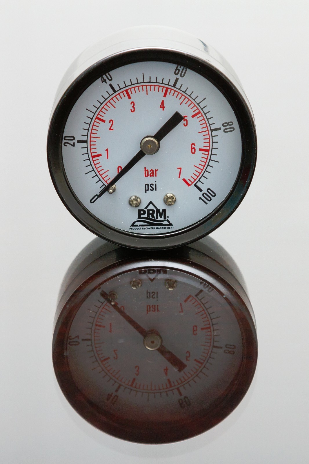 PRM 0-100 PSI Pressure Gauge 2” Steel Case ¼” NPT Brass Back