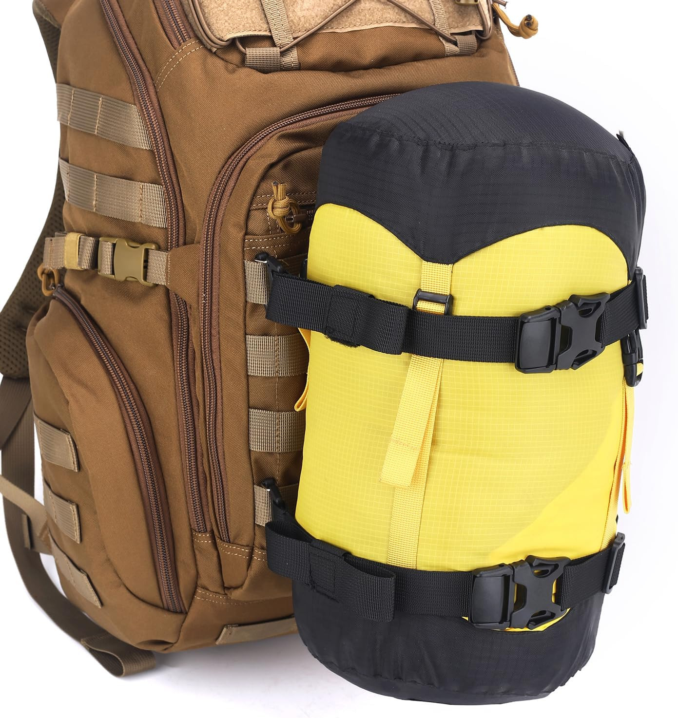 MOLLE Tactical Straps for Backpack - Adjustable 7.5-22 inch Compression Tie Down