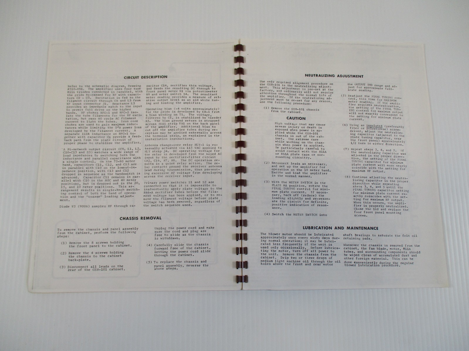 MULTI-ELMAC Gonset GSB-101 Model 3262 Liner Amplifier Instruction Manual