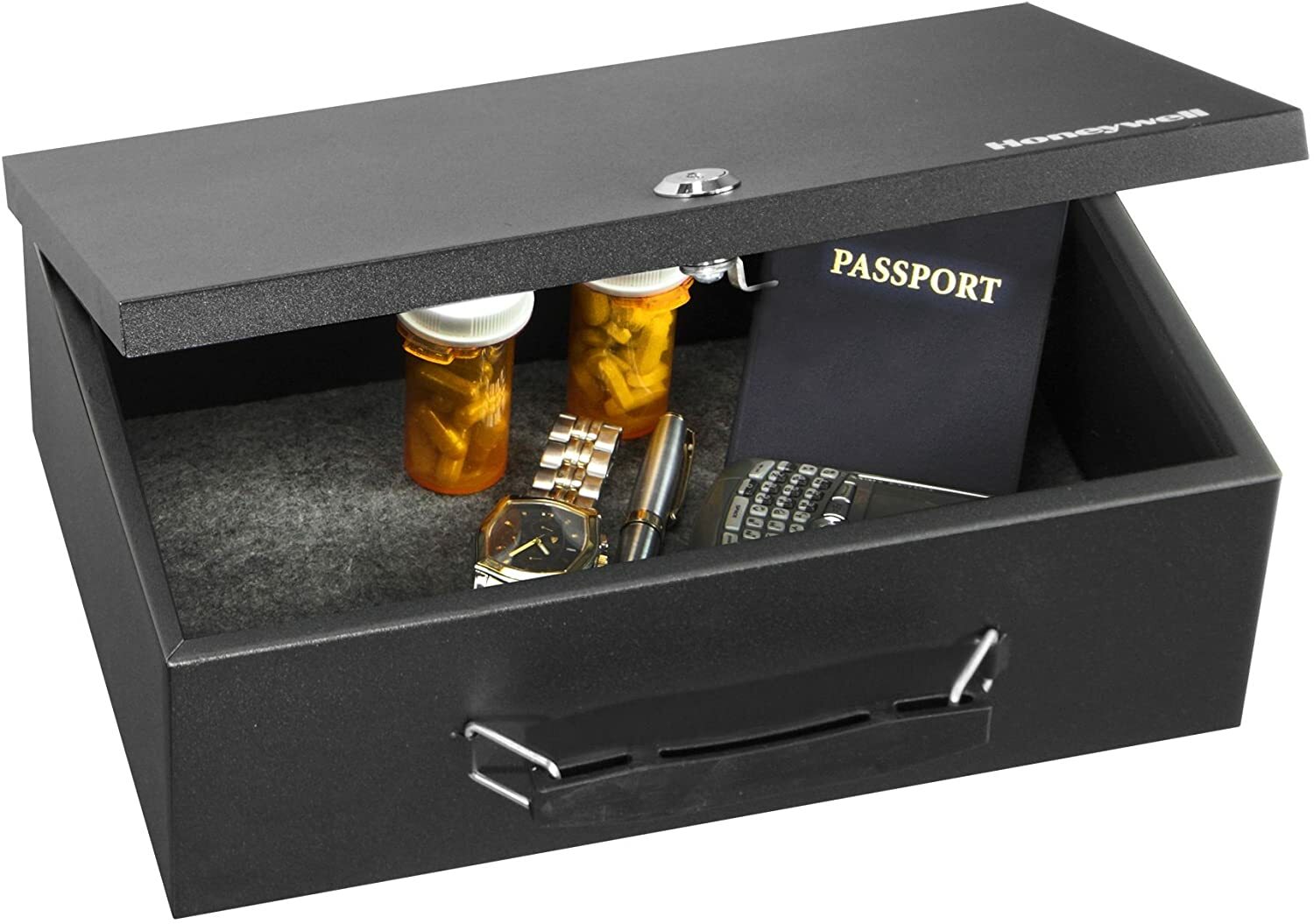 Portable Fireproof Security Safe Box Document Cash Money Storage with Key Lock