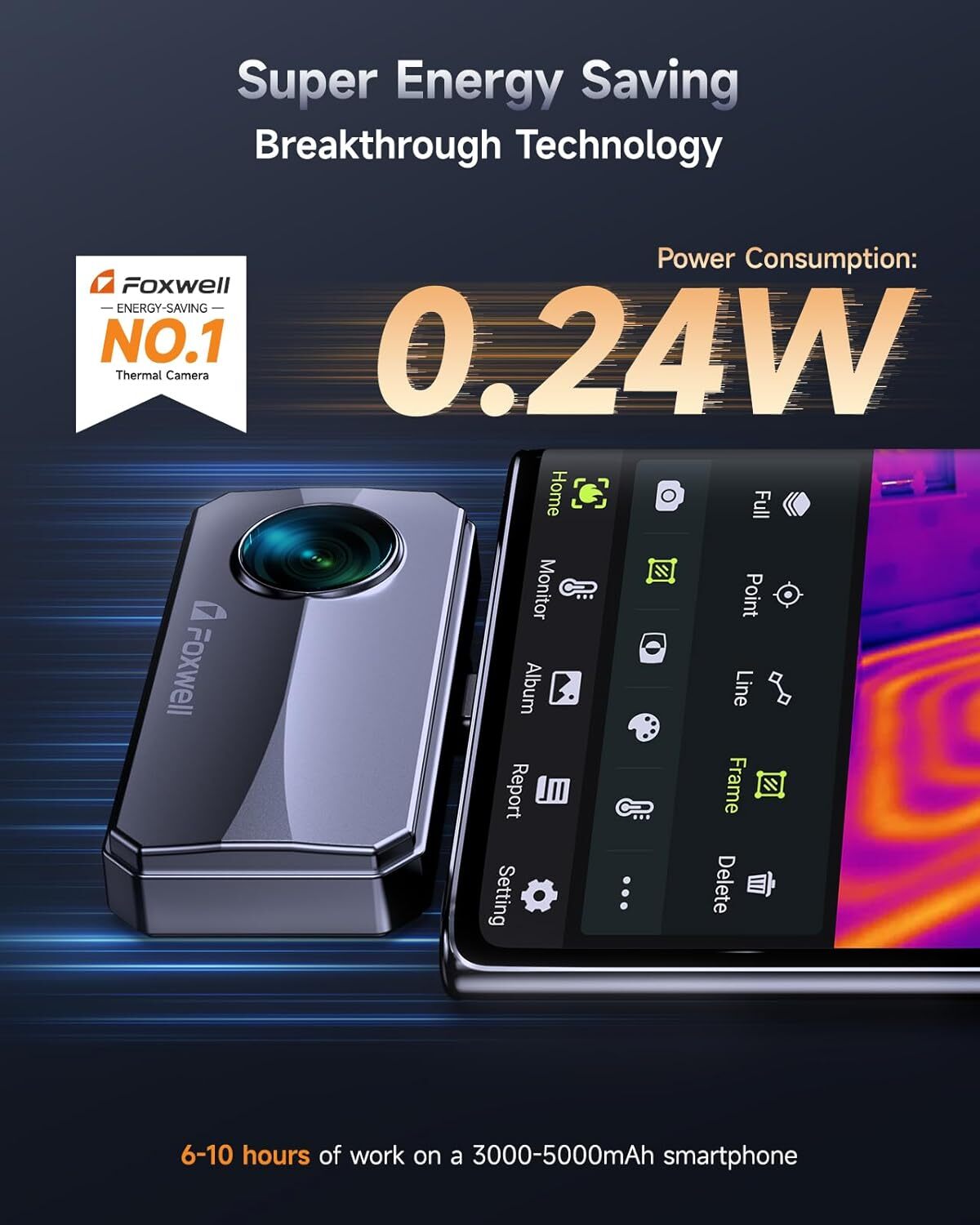 FOXWELL Industrial Infrared Thermal Camera For Android Phone & Window Computer