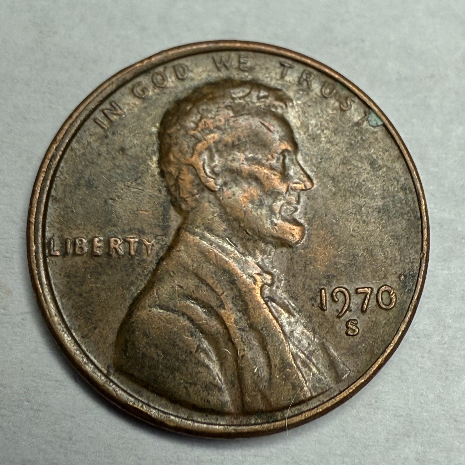 1970 S Lincoln Memorial Cent Off Center