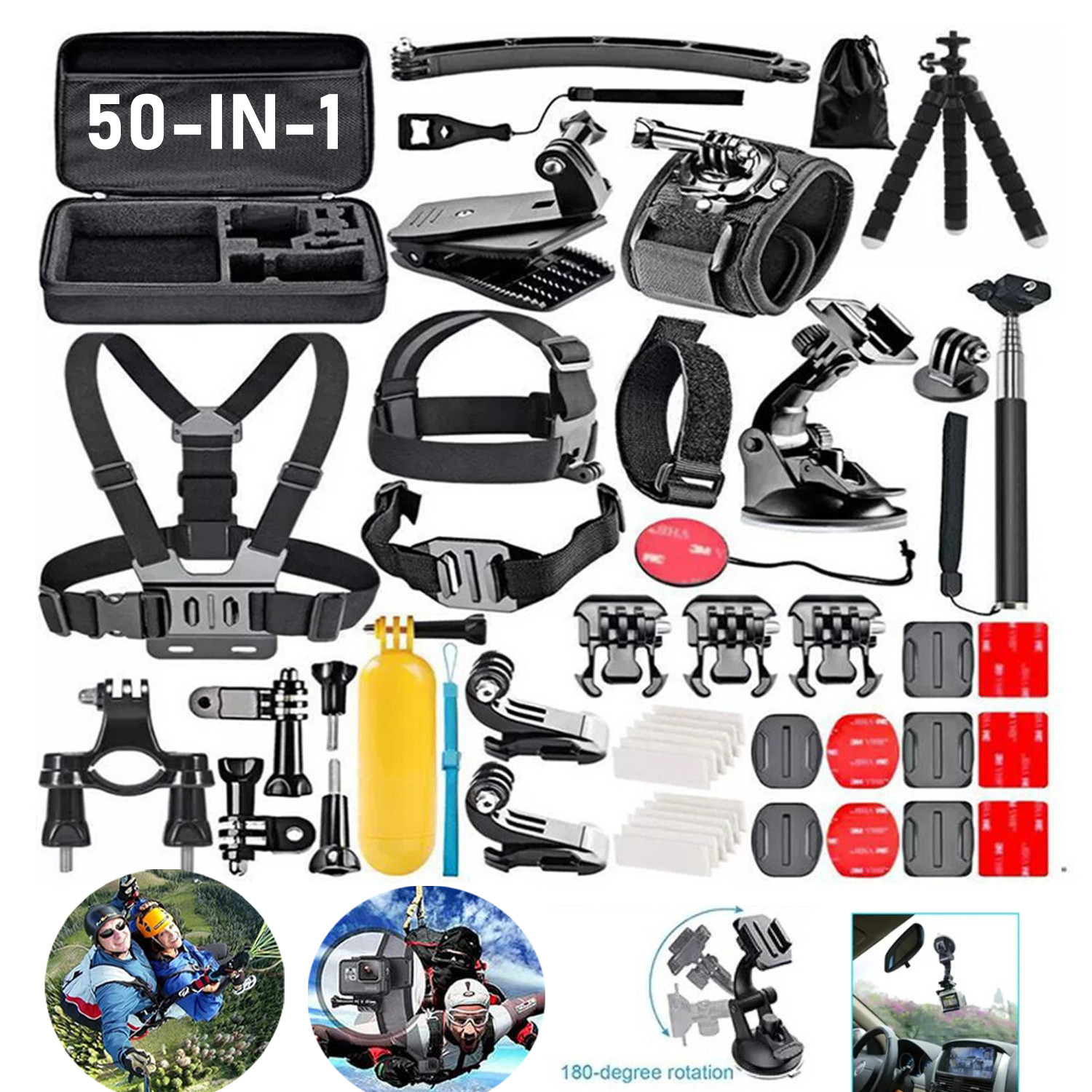 50-in-1 + for Gopro Hero 13 12 11 10 9 + Dive Case Action Camera Accessory Kit