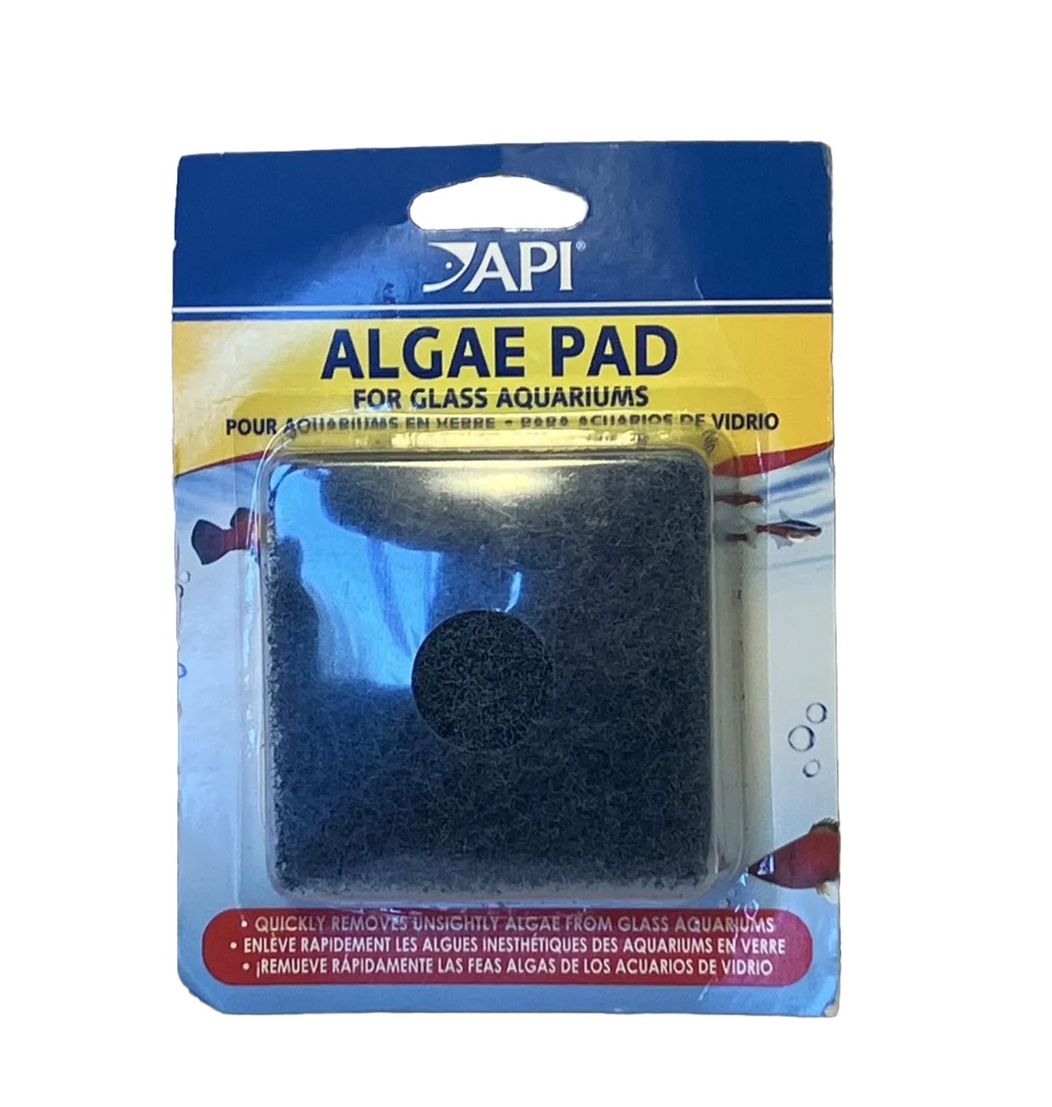 API Algae Pad For Glass Aquariums Sturdy Long Lasting Hand Held Algae Scrubber