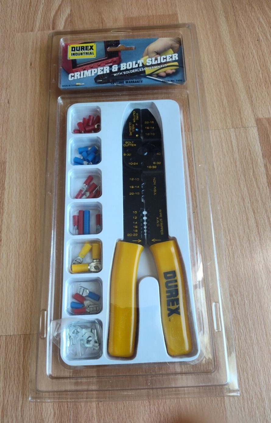 Crimper & Bolt Slicer w/ Solderless Terminals -Durex Industrial - New Sealed NIP
