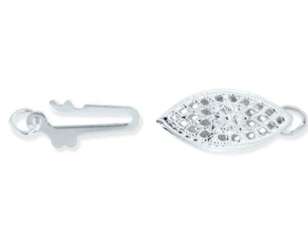 Fish Hook Clasp - Jewelry Components - Sterling Silver 925