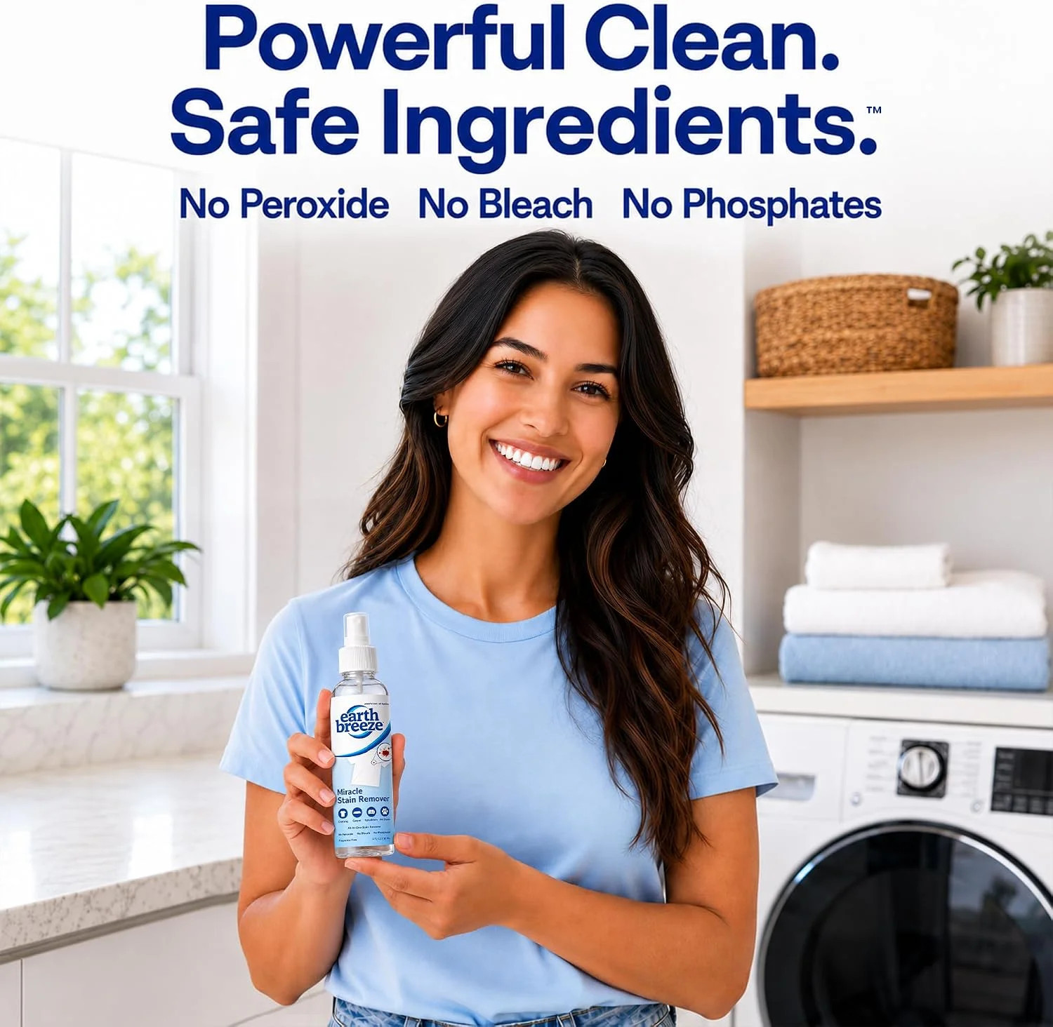 Earth Breeze Miracle Stain Remover Spray - Powerful All-In-One Solution - Remove