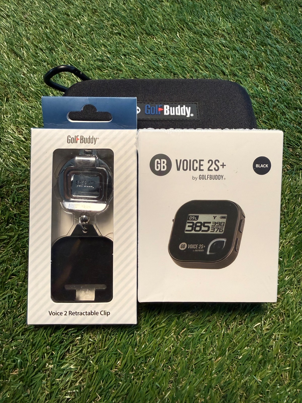 *NEW* Golf Buddy Voice 2S+ (Black) GPS Rangefinder w/ 2 ACCESSORY PACKAGE