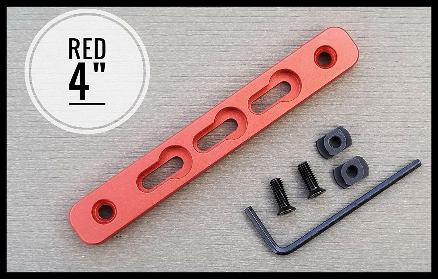 4" Red M-LOK to KeyMod Section Aluminum RED US Seller