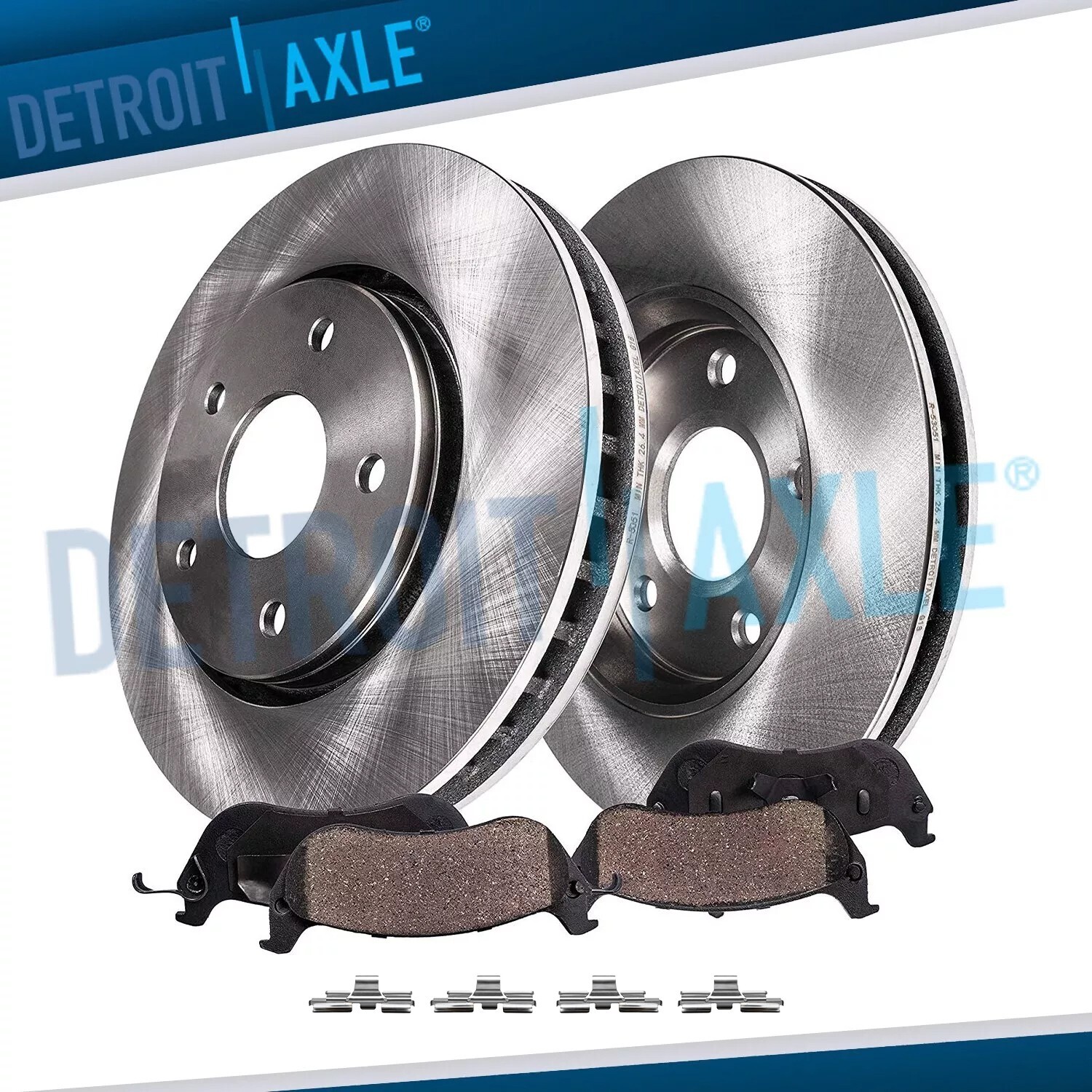 352mm Rear Disc Rotors & Ceramic Brake Pads for Chrysler Aspen Ram 1500 Durango