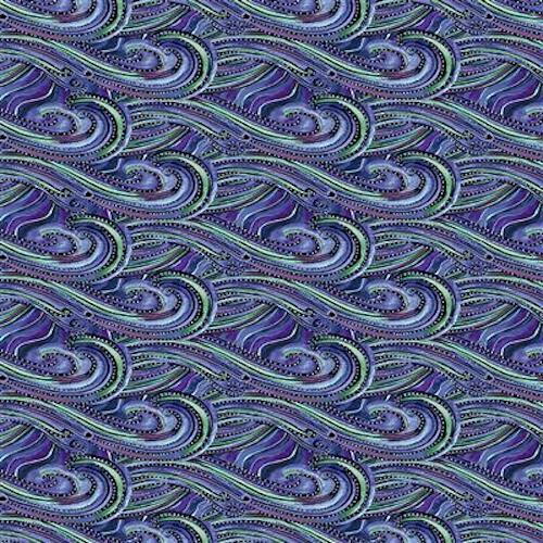 Laurel Burch ***FIESTA HORSES***  Blue  - Y3411-30