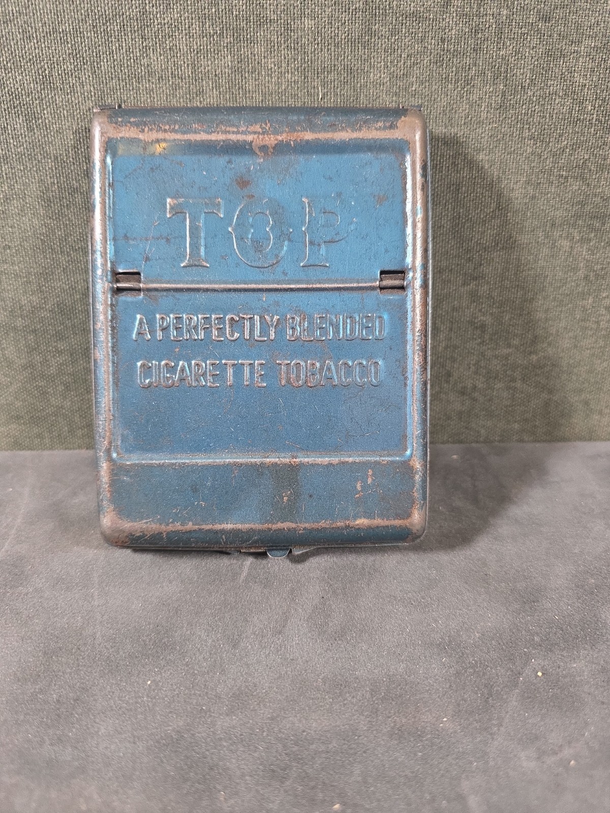 VTG TOP Cigarette Rolling Machine 70s Metal Blue Tobacciana Reynolds