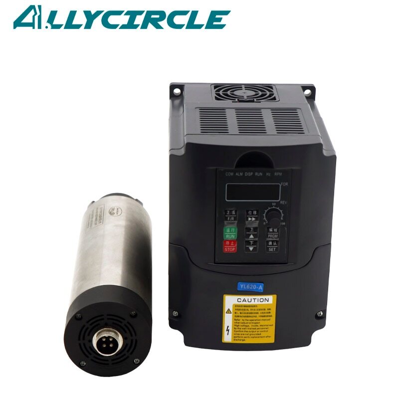0.8KW Air Cooling Spindle ER11 24000RPM AC220V 6A 65MM 4PCS Bearings+1.5KW VFD