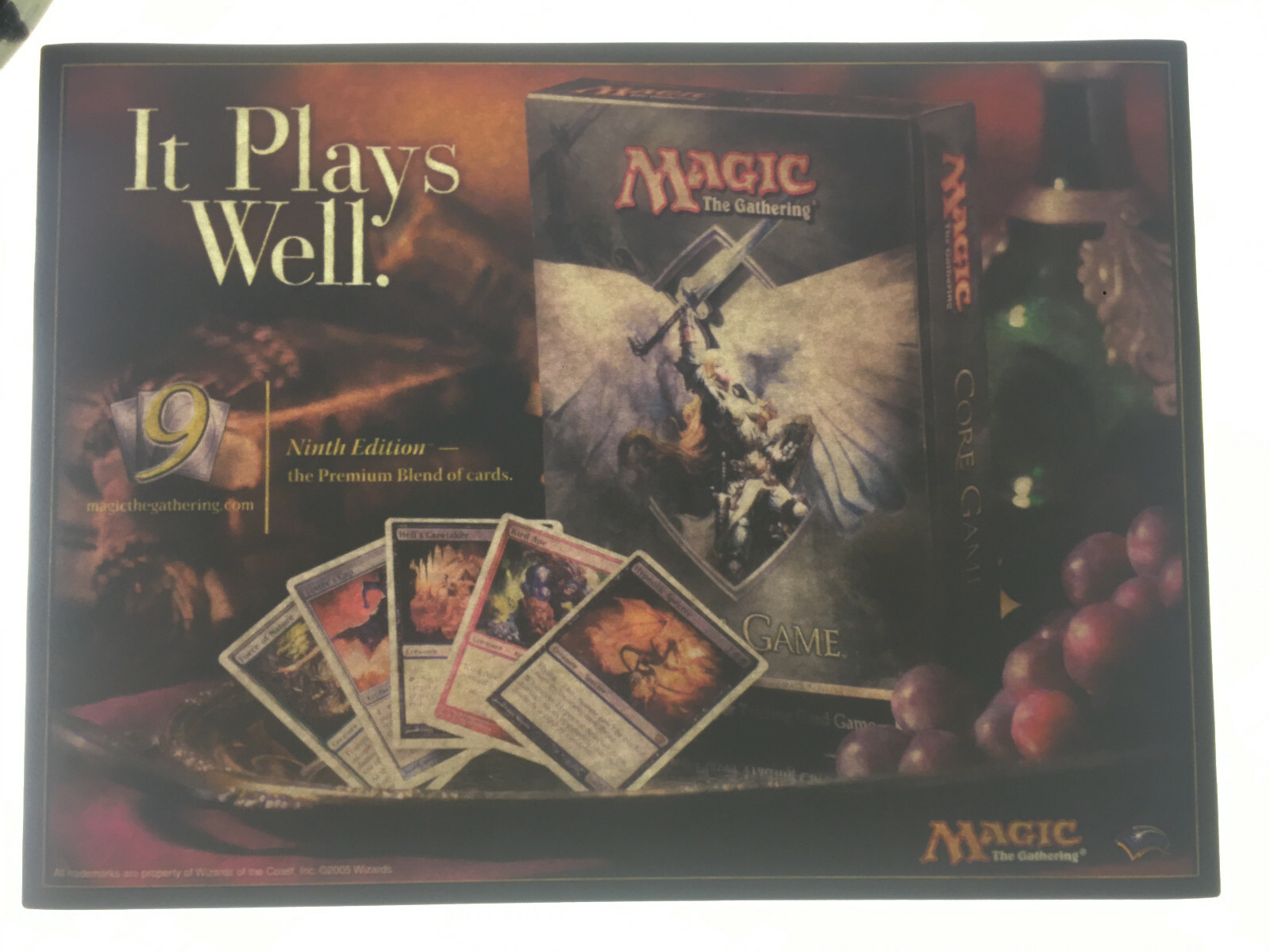 unused MTG Magic The Gathering 9th Edition Window Cling Sticker NEW 12.25" x 9"