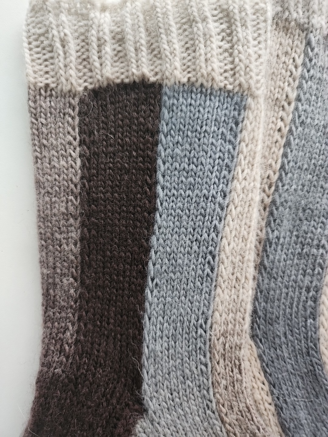 Hand Knitted Wool Socks Size 3-6 #45
