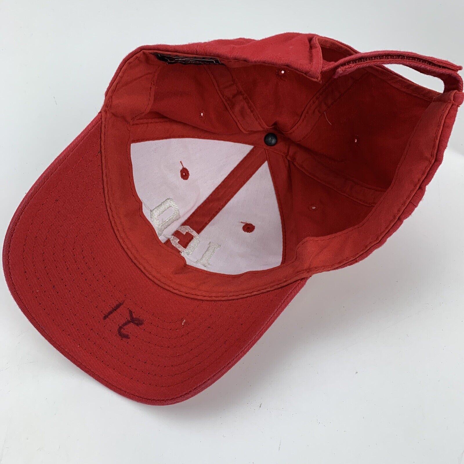 ICD Youth Red Ball Cap Hat Adjustable Baseball