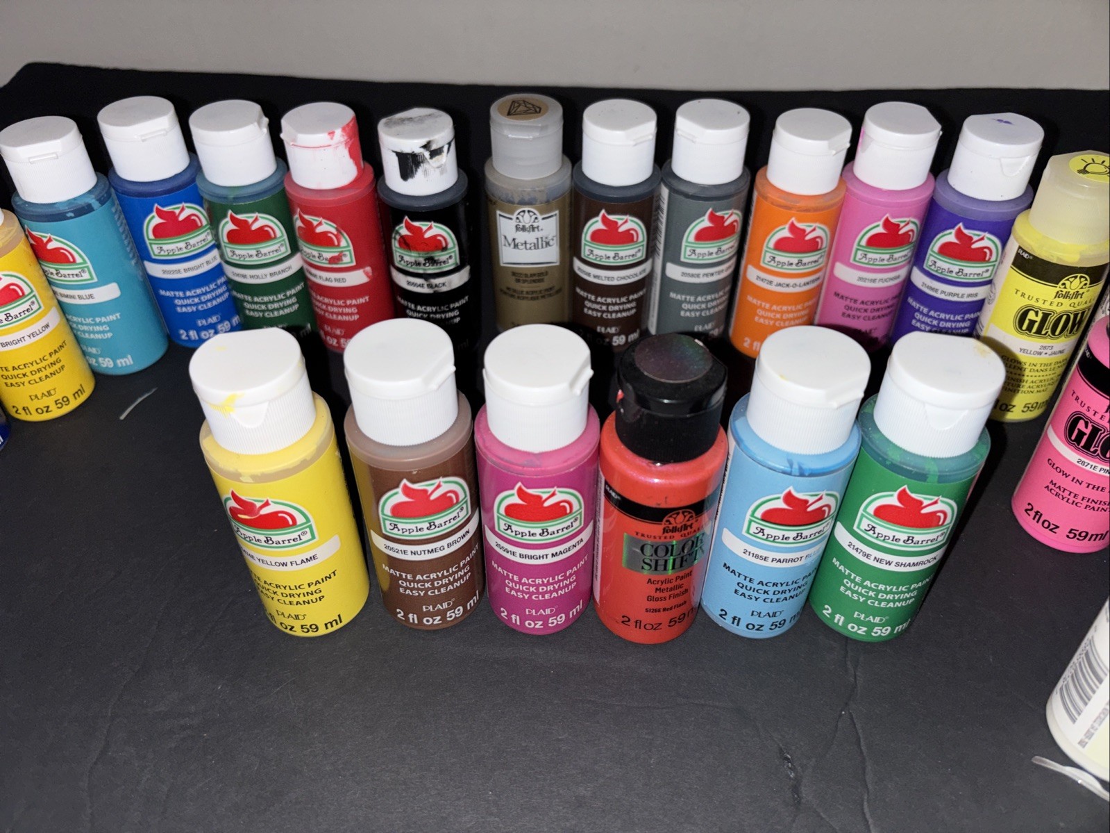 Apple Barrel Matte Acrylic Paint And Folk Art Glow In The Dark Acrylic Paint #25