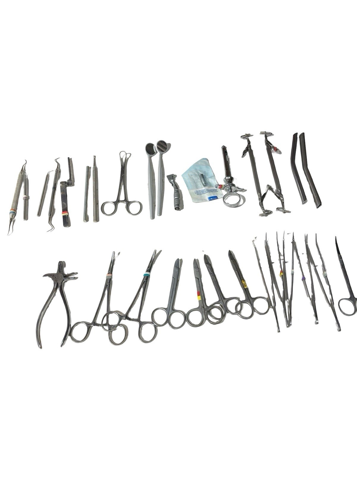 Lot Of 30 Dental Stainless Steel Various Instruments Probe Hand Piece Dentist