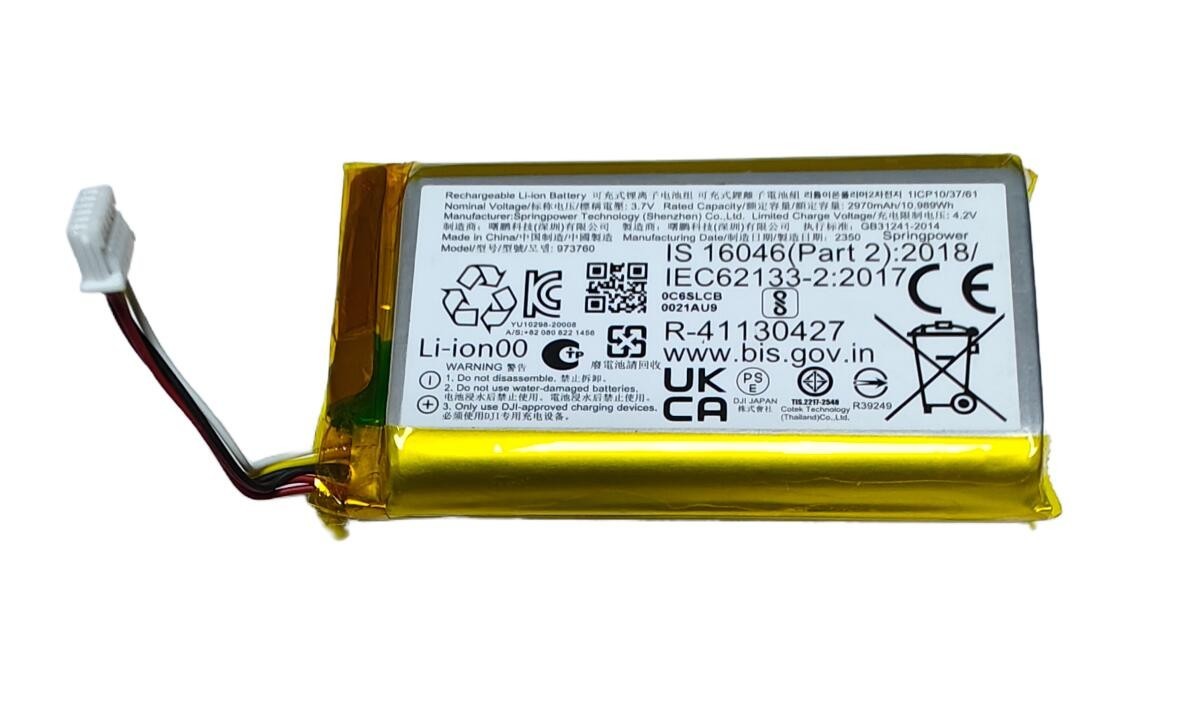 973760 Battery 3.7V 2970mAh for DJI Remote Controller Spark, Mavic Pro, Mavic