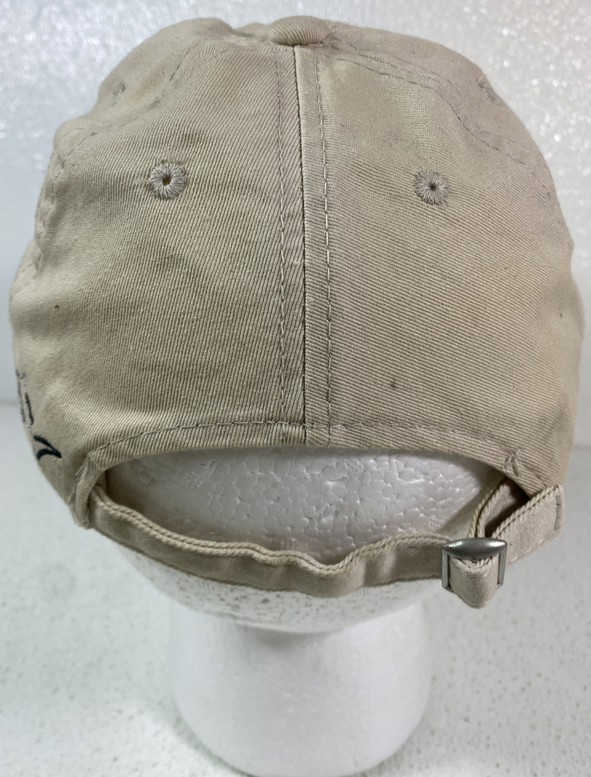 Greg Norman Multicolor Embroidered Shark Beige Mens Adjustable Golf Hat Cap