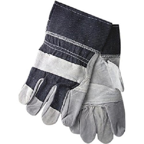 12 prs MEMPHIS 1220DX Leather Palm Cotton Garden Industrial Work Gloves Large L