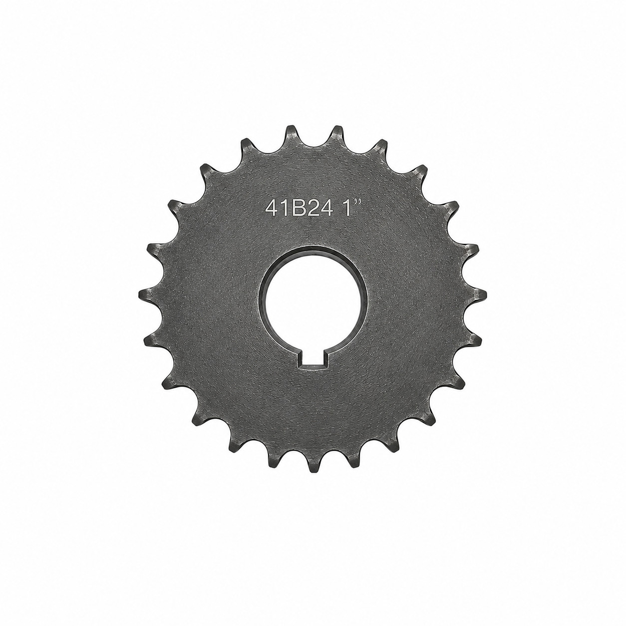 #40 Roller Chain Gear Sprocket B Type 1" Bore 24 Tooth 1/4 Keyway 41B24