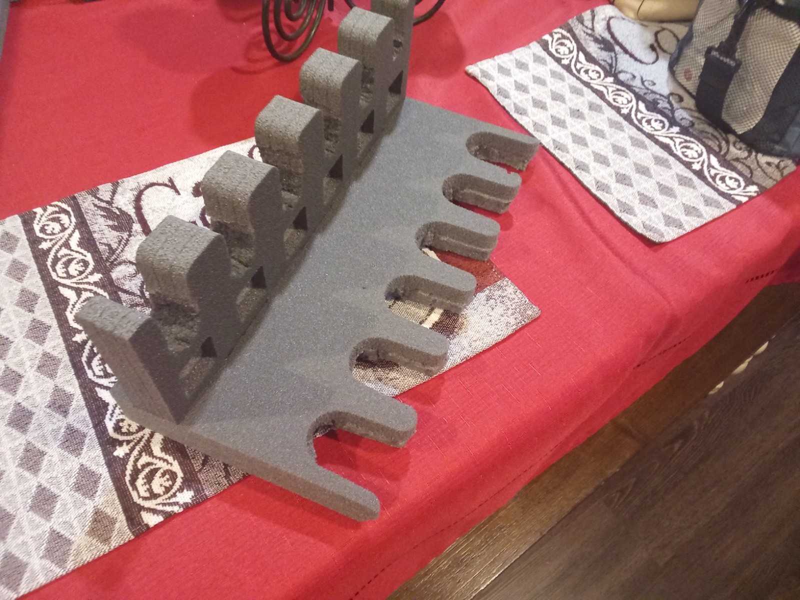 6 gun pistol stands, 3 total