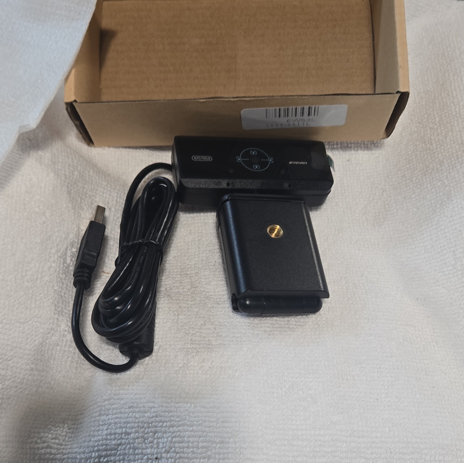 stamian EWS3L 1080p USB 2.0 Webcam 30fps Autofocus Built-In Mic Clip-On