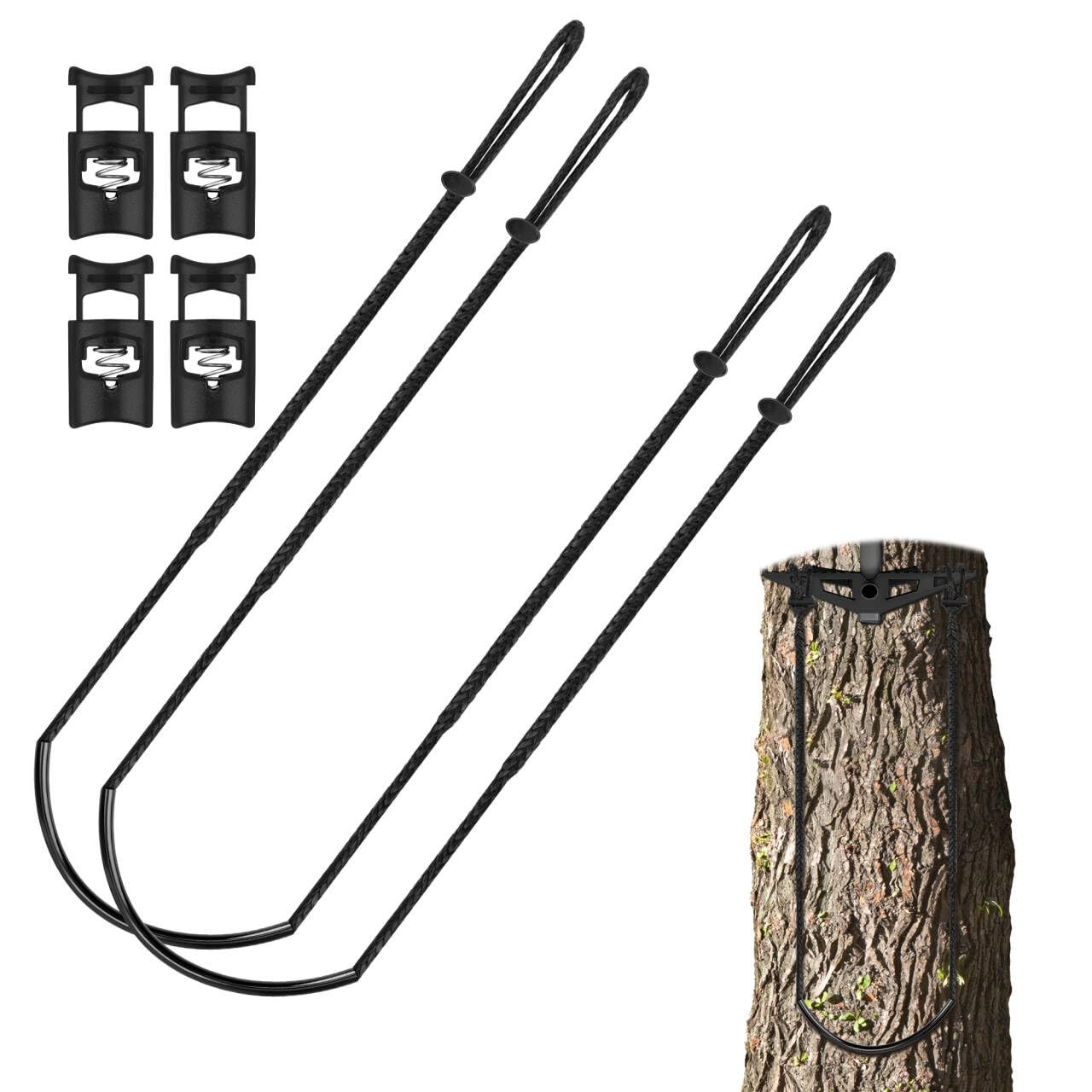 Single Step Climbing Stick Aider, 2P Single Tree Step Climbing Aider for Hunt...