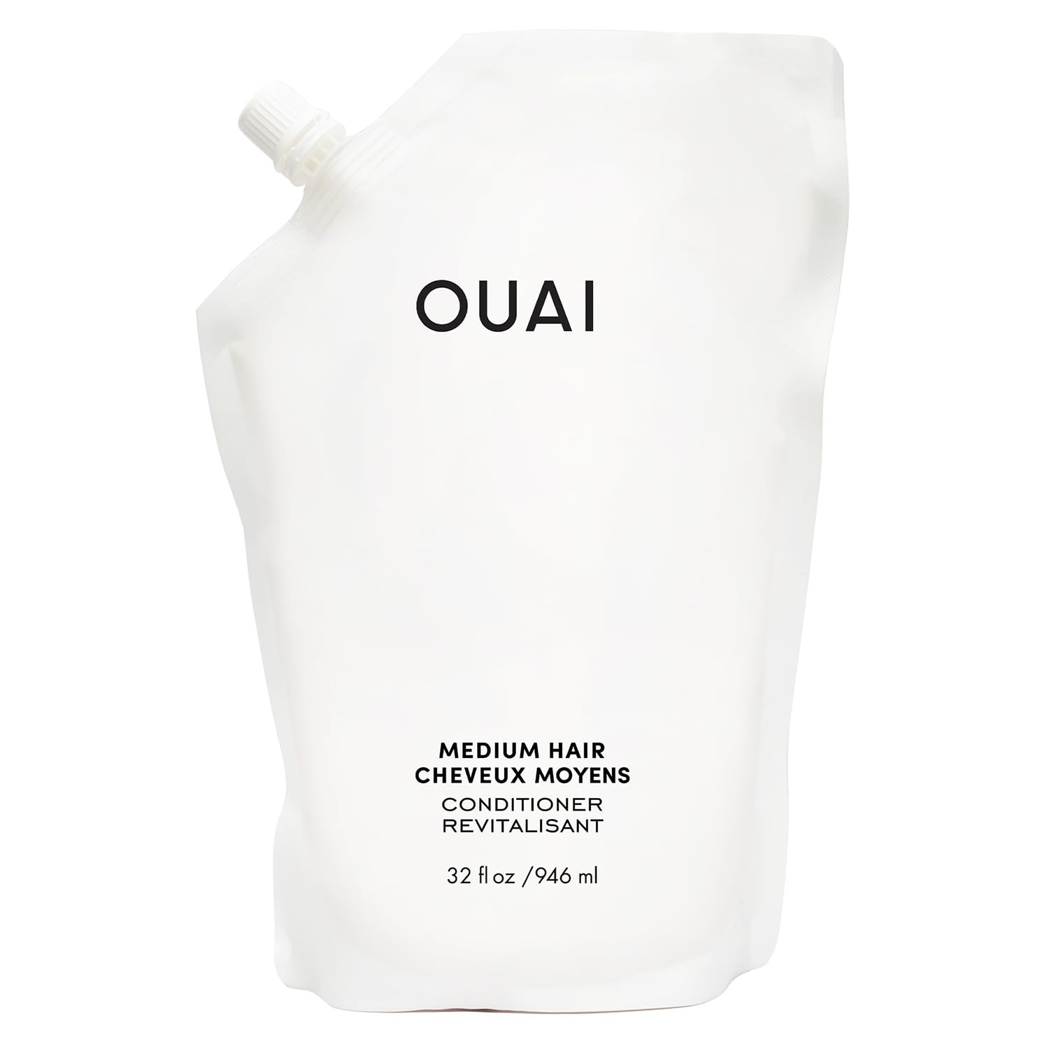 OUAI Medium Conditioner Refill - Hydrating Hair Conditioner with Coconut Oil,