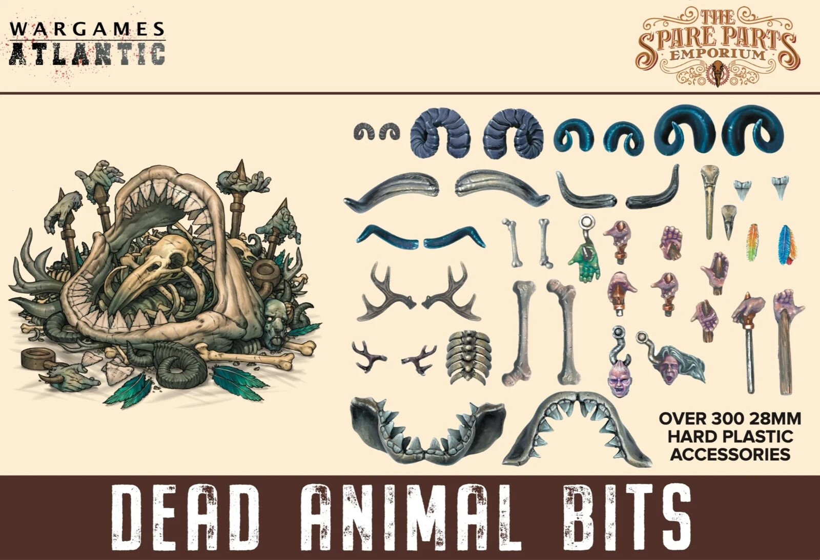 Dead Animal Bits by Wargames Atlantic 28mm Fantasy Skeleton Bits