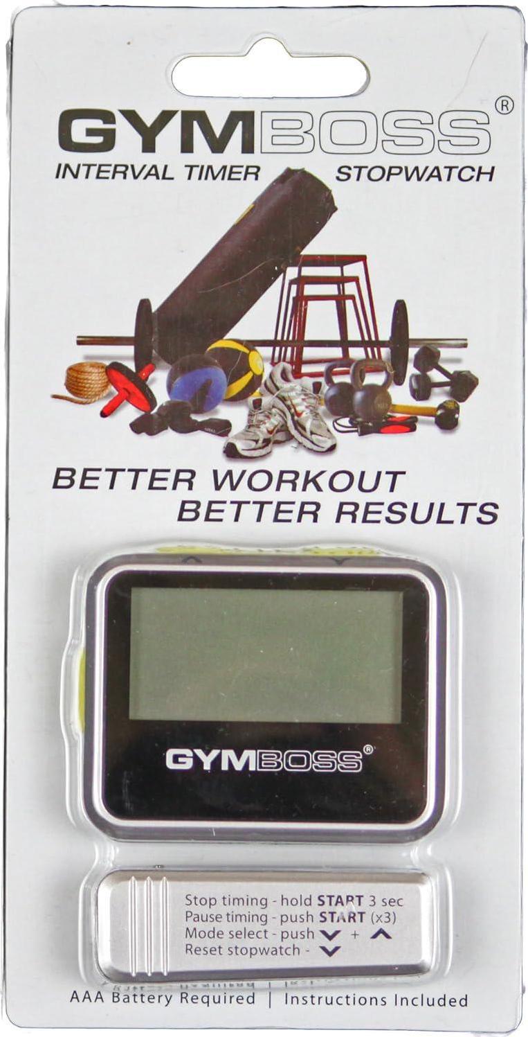 Gymboss Interval Timer And Stopwatch - Silver/Yellow Metallic Gloss