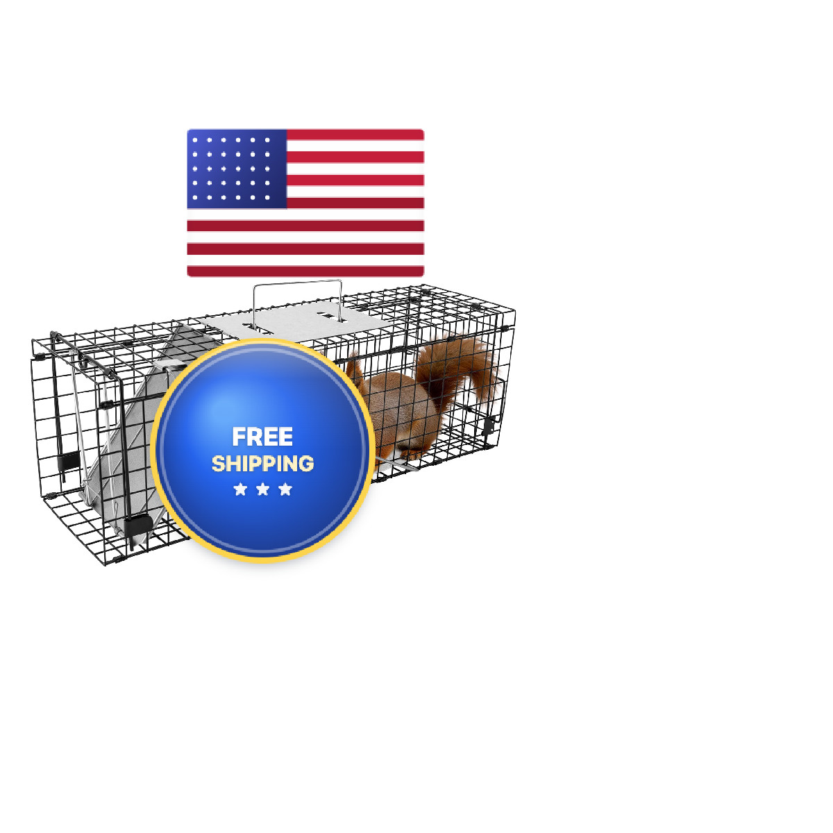 Apxl Heavy Duty Folding 24 Live Animal Cage Oversized Wide Trigger Pan -