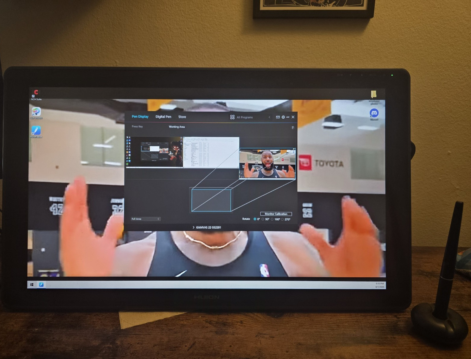 Huion KAMVAS 22 Wired Pen Display Graphics Tablet Monitor w/ Stylus