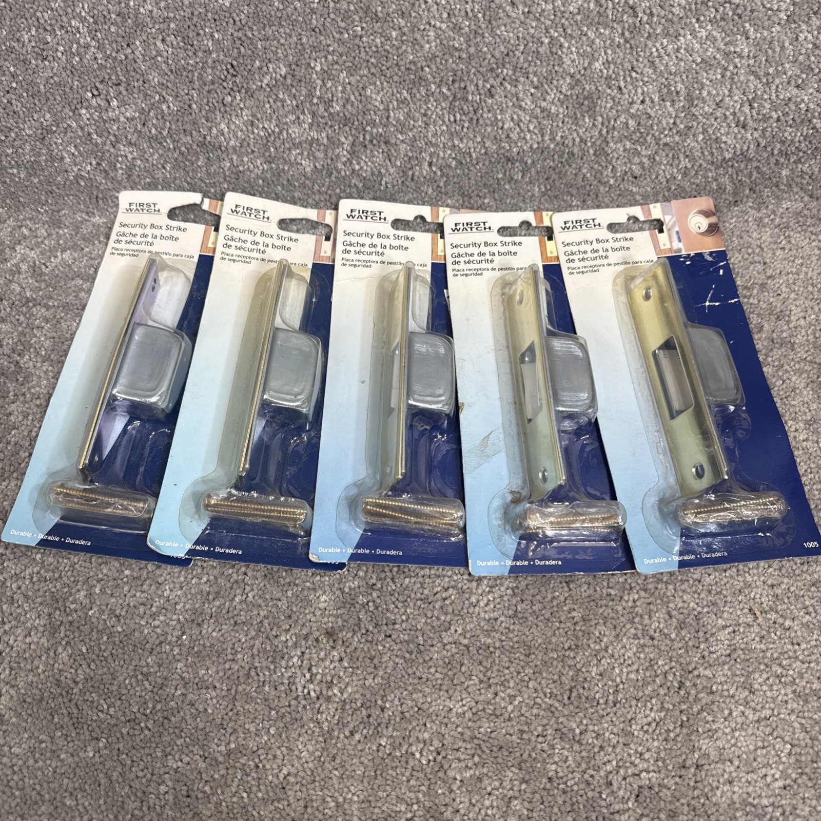 Lot Of 5 First Watch Security Box Strike 1005 Polished Brass
